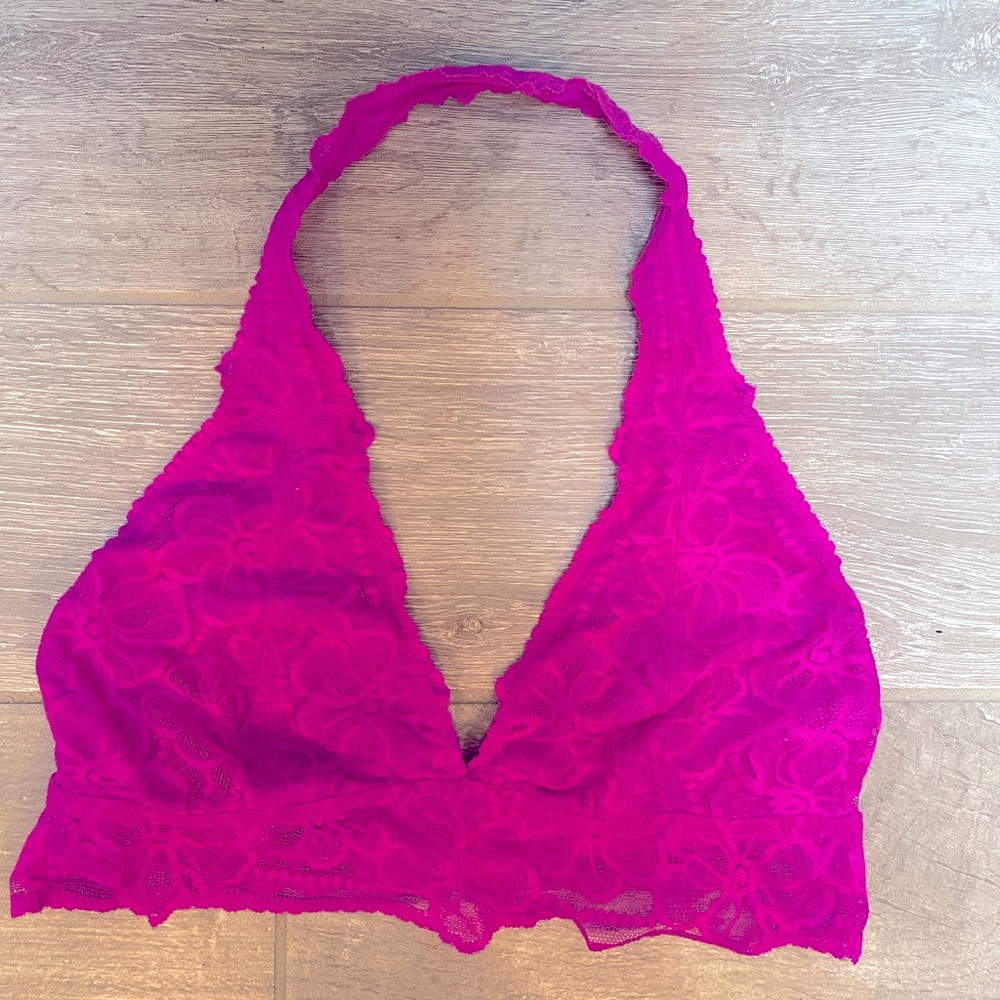 PINK Lace bralette halter